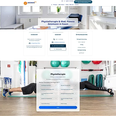 Neue Webseite für die Physiotherapie Zetzmann GmbH Webseiten Relaunch