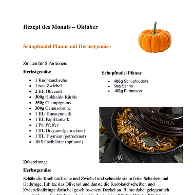 Rezept des Monats Oktober Rezept des Monats